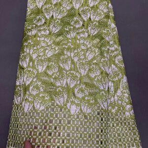 African Cord Guipure Lace Fabrics With Sequins 2025 High Quality Nigerian Mesh Material Dress Party Ghana Lace 5 Yards Sewing