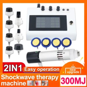 Professional 300MJ Shockwave Therapy Machine ED Treatment Deep Massage Electrical Muscle Stimulation Shock Wave Massager 2In1