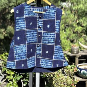 Handmade Ancient Tie-Dyed Ambroidered Vest Dali Bai Ethnic Non-Heritage Blue Dyed Style Loose Waistcoat