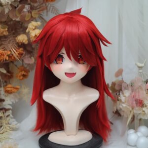 (NFD36–43)Customize Full Head With Lock Pretty Female/Girl Japanese Animego Character Kig Cosplay Kigurumi Mask Crossdress Doll