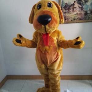 mascot the Dog Mascot Costume Adult Size Plush Dog Puppy Mascotte Outfit Suit EMS free shipping 40828