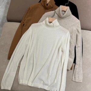 Autumn B*C Women Cashmere Sweater Turtleneck Long Sleeve Solid Color Casual Female Knitted Pullover
