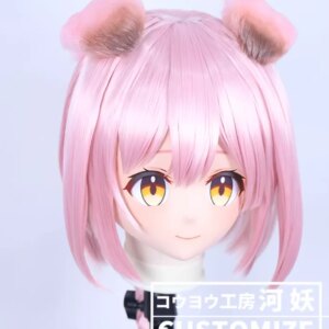 C-58-50 Customize Full Head Resin Cartoon Cosplay Japanese Character Anime Role Play Crossdress Kigurumi Mask With Back Shell