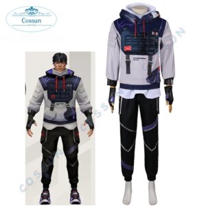 Game Valorant ISO Cosplay Costume Halloween Outfits Women Men Handsome Clothing Hoodie Shirt Pants