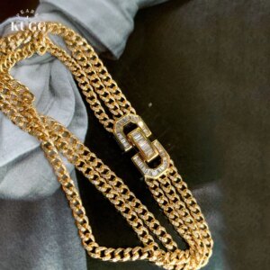 KUGG 100% 18K Yellow Gold Bracelet Luxury Fashion Style 1.55carat Real Natural Diamond Bracelet for Women High Wedding Jewelry