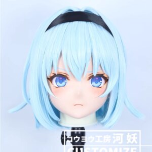 C-58-46 Customize Full Head Resin Cartoon Cosplay Japanese Character Anime Role Play Crossdress Kigurumi Mask With Back Shell
