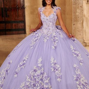 Sequine Quinceanera Dresses Applique Beading Party Elegant Backless Fluffy Evening Prom Dress for Women Birthday Tulle Ball Gown