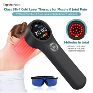 1760mW Cold Laser Therapy Device Pain Relief LLLT Soft Red Light Laser Treatment Equipment 660nm 810nm 980nm for Human And Pets