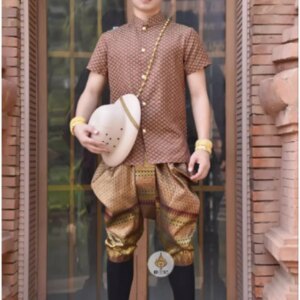 Thai traditional men’s suit retro summer men’s short sleeved casual