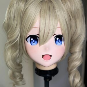 (AL97)Customize Character Crossdressing Female/Girl Resin Full/Half Head With Lock Anime Cosplay Japanese Animego Kigurumi Mask