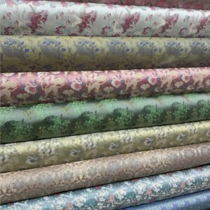 New high-end custom light luxury silk brocade fabric dress set cheongsam clothing
