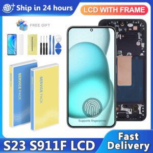 Dynamic AMOLED 120HZ For Samsung Galaxy S23 S911B S911B/DS Lcd Display Digital Touch Screen Assembly Replacement For S23 Screen