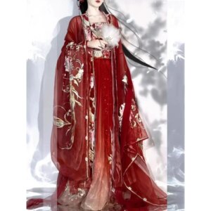 OP01 Chinese Hanfu Dress Women Tang Dynasty Ancient Traditional Wedding Red Embroidery Hanfu Dress Cosplay Costume Hanfu Pa6Gd@!
