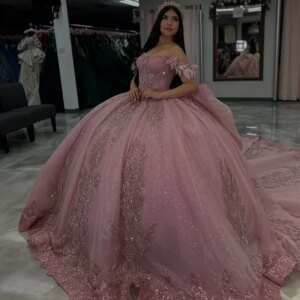 Blush Pink Ball Gown Quinceanera Dresses Meninas De 15 Anos Lace Ballkleid Vestidos De Debutante Party Gowns Customized