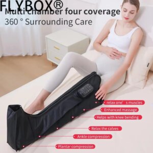 Cross-border air wave leg massager Automatic air pressure calf physiotherapy Pneumatic circulation hot compress massage boots
