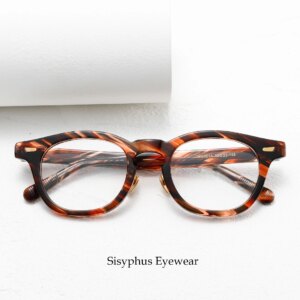 Celluloid’s New Glasses Imported Celluloid Glasses Frame Tortoiseshell Color Large Size Japanese Glasses