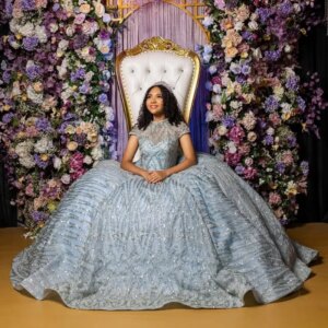 Customized Shiny sky blue Quinceanera Dress Off Shoulder Tull applique beads crystal Long tail vestidos de 15 Quinceanera