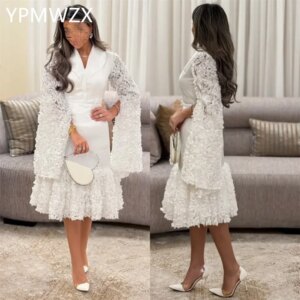 Customized Evening Dress Formal Women Party Occasion YPMWZX V-neck A-line Floor Length Skirts Bespoke Occasio