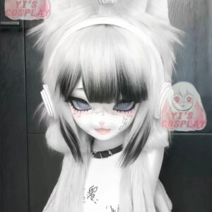 Yis cosplay Custom Furry head Kigurumi Head Cosplay Kemono Fursuit Handmade Headsets Beast Customized Fursuit Kemono Head