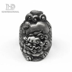 925 silver holy lion ring,traditional lion vintage totem ring, patron saint beast ring,Lion King fights for Hegemony Courage Rin