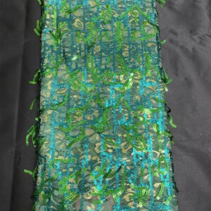 Nigeria Luxury Fabric 5 Yard Promotion African Organza Sequence Lace Fabric 2024 High Quality Elegant Woman Party Dresses A265-3
