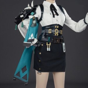 Zenless Zone Zero Tsukishiro Yanagi Cosplay Costume Game ZZZ Women Shirt Skirt Uniform Set Halloween Party Playrole Clothes