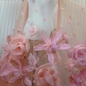 Latest African Lace Fabric 2025 Dry 3D Flower Embroidery French Tulle Nigerian Lace Fabric 5 Yards for Women Party Dresses
