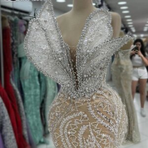 New Special Cocktail Dresses For Women 2024 Sleeveless Crystals Celebrity Dresses Mermaid Vestidos De Gala Evening Gowns Elegant