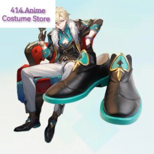 Game Honkai Star Rail Aventurine Cosplay Shoes Party Boot PU Leather Props Carnival Halloween Role Play Party Costume Accessory