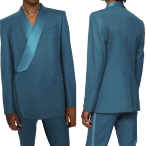 Classic Men Wedding Suits Shawl Lapel Tuxedos 2 Pcs Jacket Pants For Groom Business Party Prom Custom Made