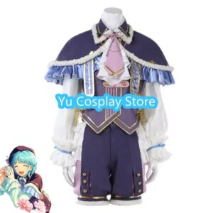 Yu-Cosplay Game Ensemble Stars Shino Hajime Cosplay Costume Party Suit Top Pants Vest Coat Hat HalloweenCarnival Uniforms Custom