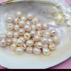 1500pcs 2mm Big Hole 10mm Purple, pink mixed Freshwater pearl beads DIY Leather Jewelry