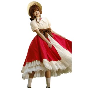 New Mooyiyi cos KINOMOTO SAKURA Cosplay costume Halloween Christmas Role Playing Party Comic S-L SIZE in stock