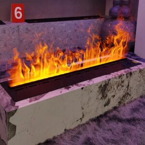 Atomized fireplace 3D simulated flame decoration fireplace humidifier remote control APP home indoor water steam fireplace