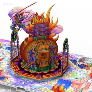 Journey To The West, Tiangong 3d Pop-up Book for Children 3 To 6 Years Old Cartoon Picture Book Early Education Audiobook
