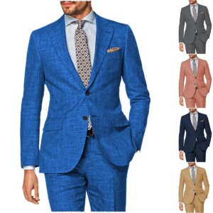 Vintage Street Men’s Suit Single Breasted Two Buttons Blazer Prom Party Tuxedos Coat Bussiness Wedding Jacket Customized