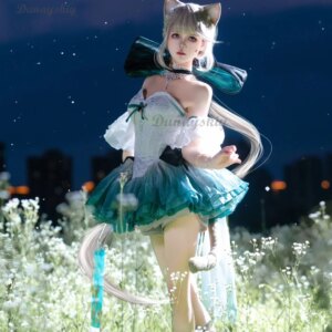 Lynette Cosplay Genshin Impact Lynette Doujin Cosplay Costume Halloween Roleplay Dress Sets Wig Genshin Impact Cosplay