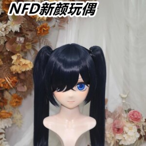 Customize Character Female/Girl Resin Kig Full Head With Lock Anime Cosplay Japanese Anime Kigurumi Mask