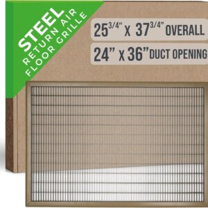 Duct Opening | Return Air Floor Grille Vent Cover Grill for Floor | Brown | Heavy Duty