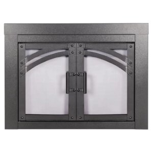 Fireplace Glass Door Energy Efficient Cabinet Style Hidden Damper Easy Grip Handles USA Made