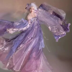 2025 Exotic Hanfu Ancient Mermaid Princess Clothing Heavy Industry Embroidery Tube Top Super Immortal Feather Sleeve Skirt Set