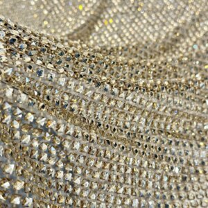 African Heavy Stones Lace Fabric French Bridal Elastic Net Lace Fabric 2025 Luxury Nigerian Tulle Stones Lace Fabric For Dresses