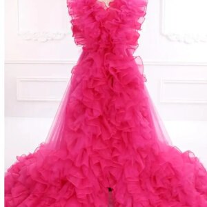 Ruffles Tulle with Organza Wedding Dress Garment Swollen Pregnancy Maternity Dress For Baby Shower Nightgown Nightwear Custom