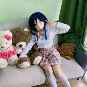 (KC002)High Quality Handmade Female/Girl Resin Full/ Half Head Cosplay Japanese Anime Role Play Venti Kigurumi Mask