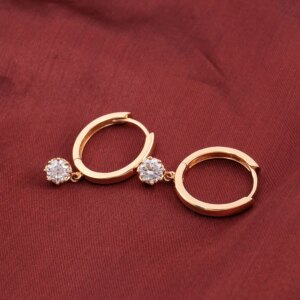 Provence 18/14/10K Yellow Gold DEF VVS Round Moissanite Halo Drop Earrings for Women Trendy Customized Gift