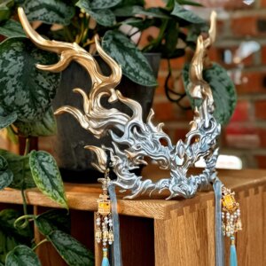 Cosplay Chinese Style Dragon Masks Anime Mask Hanfu Costume Accessories Carnival Masquerade Mask Halloween Party Decorations