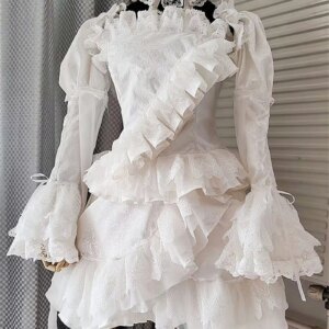 Irelia H Anime Rozen Maiden Figure White lolita female Dress Cosplay Costume Halloween Costume Party Dress custom size made