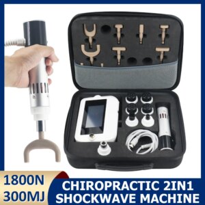 300MJ Shockwave Therapy Machine 2 in 1 Relief Muscle stiffness Electric Chiropractic Correction Massager Deep Body Massage