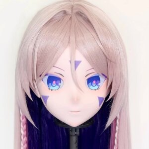 Handmade Customize Full headband lock BJD Doll Cartoon Character Mask Cosplay Kigurumi Mask Resin Japanese Anime Kigurumi Masks