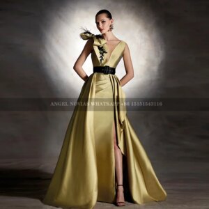 Long Luxury Mother of the Bride Dress with Belt Wedding Party Dress Vestidos De Fiestas Evening Party Dress
